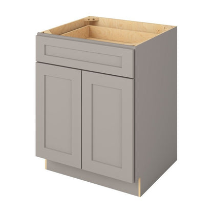 27"W Base Cabinet with Double Doors and One Drawer in Catalina Pebble Grey