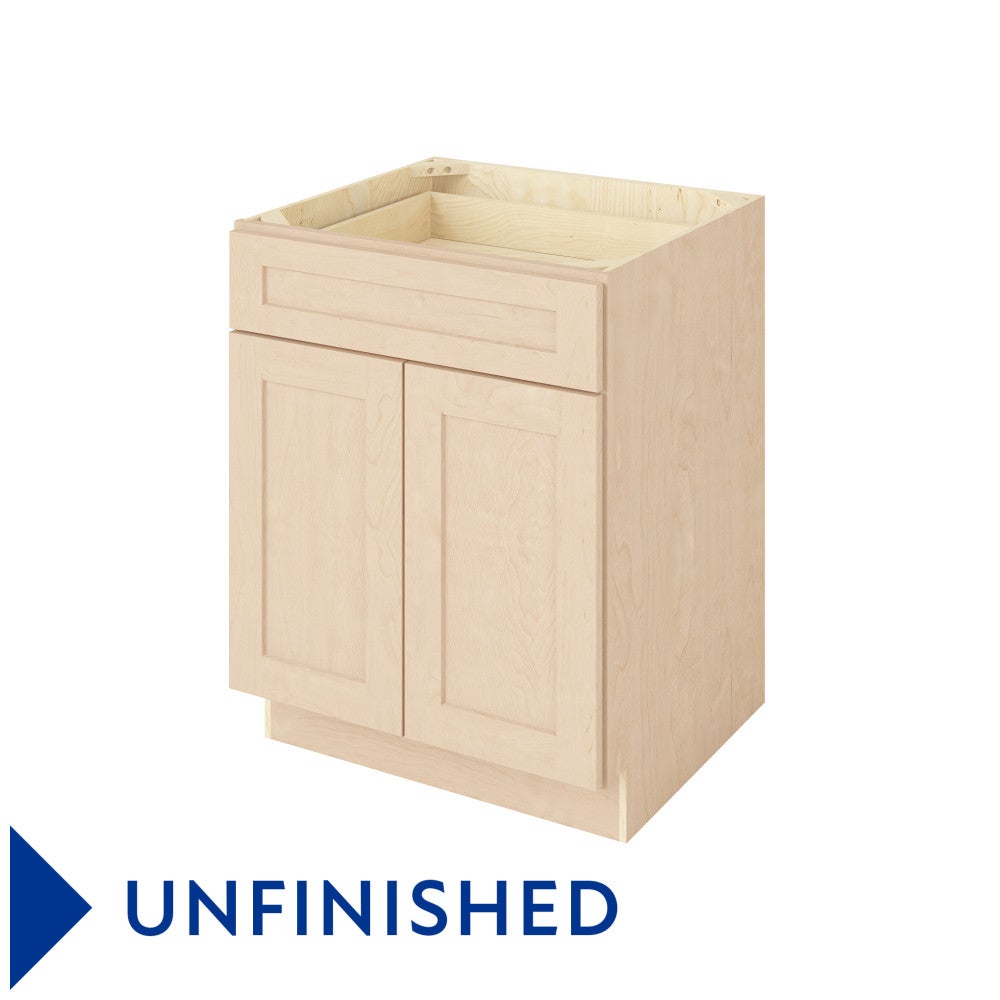 27"W Base Cabinet with Double Doors and One Drawer in Catalina Unfinished