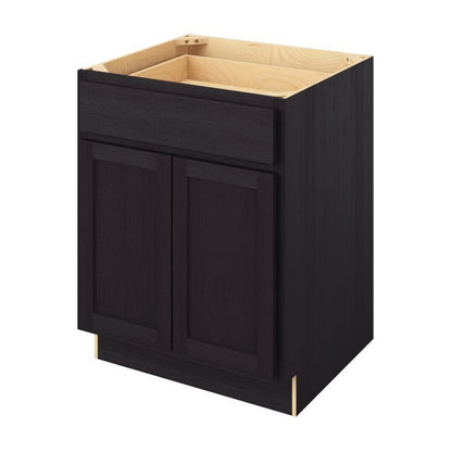 27"W Base Cabinet with Double Doors and One Drawer in Hatteras Espresso