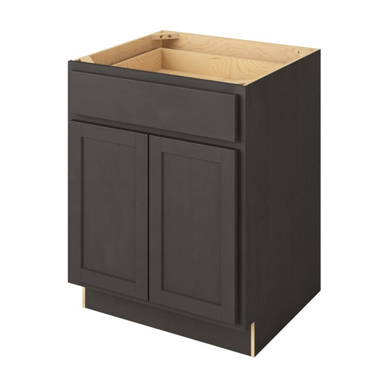 27"W Base Cabinet with Double Doors and One Drawer in Hatteras Slate