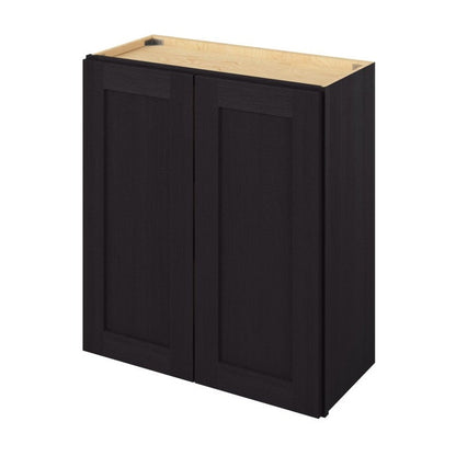27"W x 30"H Wall Cabinet with Double Doors and Two Shelves in Catalina Espresso