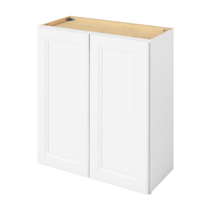 27"W x 30"H Wall Cabinet with Double Doors and Two Shelves in Maui Polar White