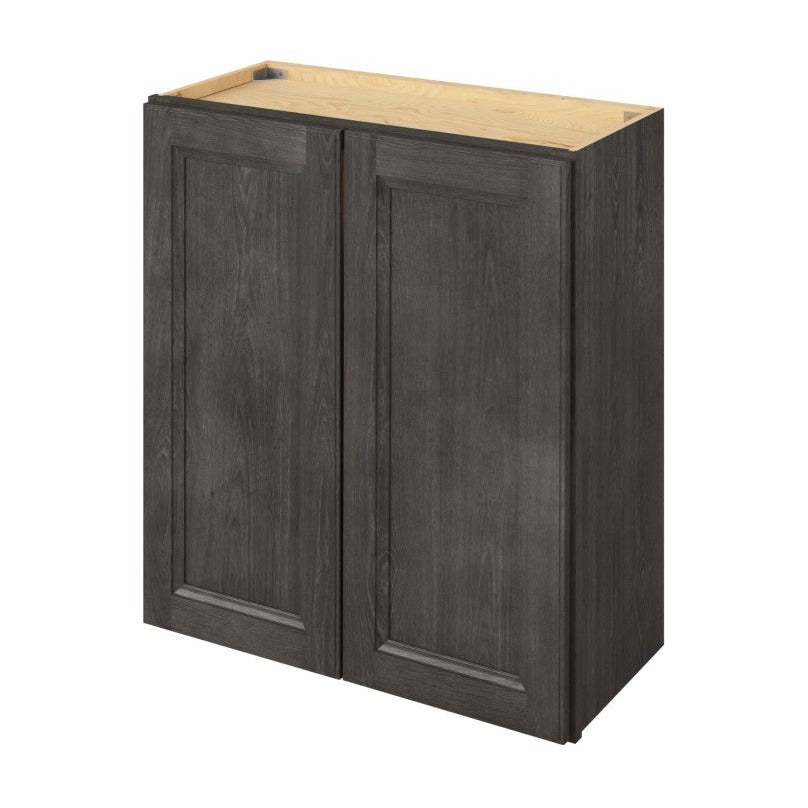 27"W x 30"H Wall Cabinet with Double Doors and Two Shelves in Maui Slate