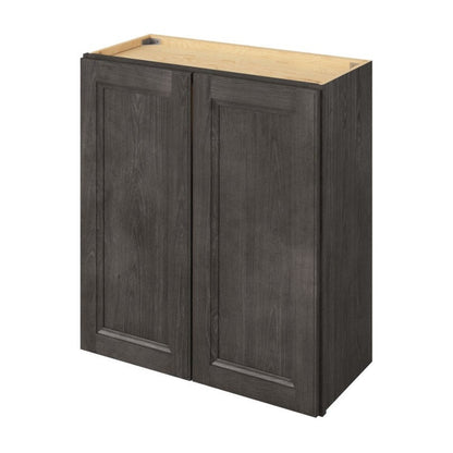 27"W x 30"H Wall Cabinet with Double Doors and Two Shelves in Maui Slate
