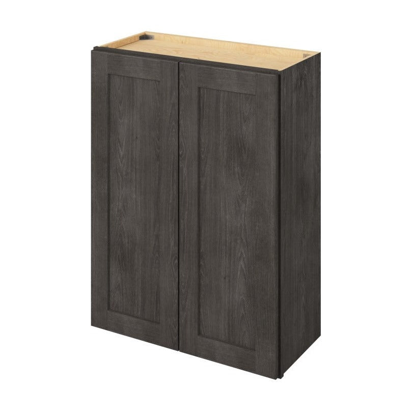 27"W x 36"H Wall Cabinet with Double Doors and Two Shelves in Catalina Slate