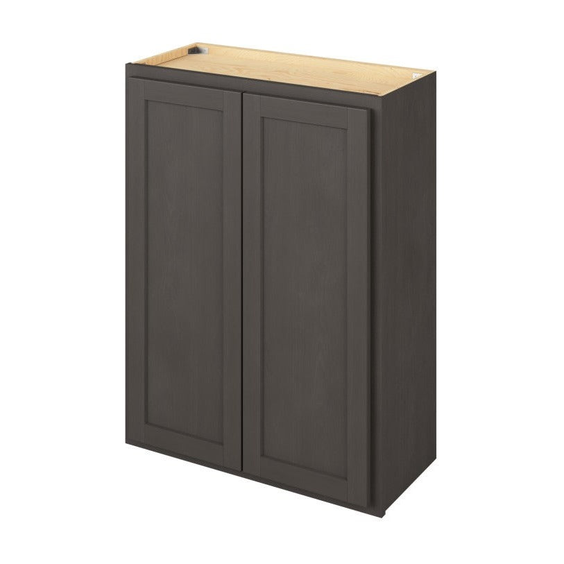 27"W x 36"H Wall Cabinet with Double Doors and Two Shelves in Hatteras Slate