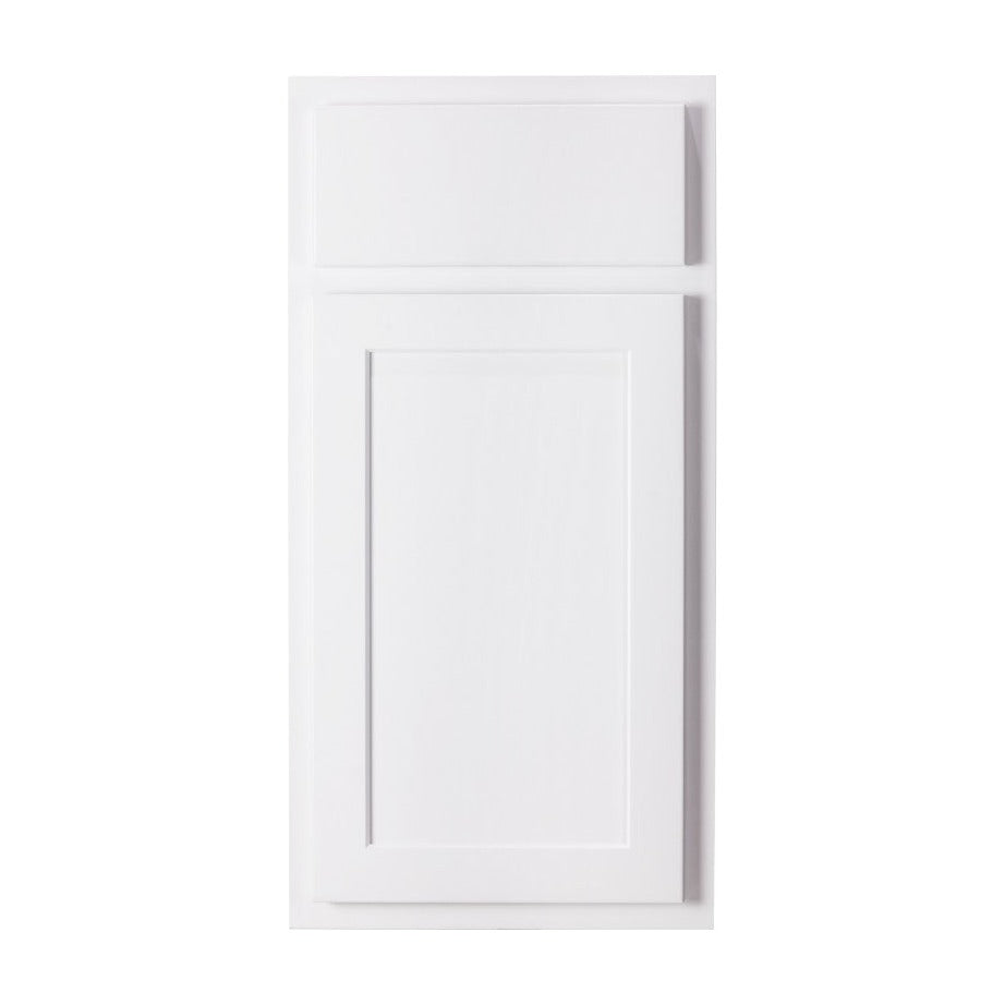 27"W x 36"H x 15"D Wall Diagonal Corner Cabinet with Single Door and Two Shelves in Hatteras Polar White, view 2