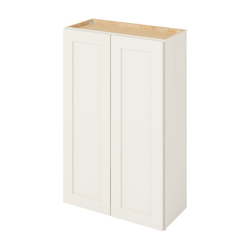 27"W x 42"H Wall Cabinet with Double Doors and Three Shelves in Catalina Shell White