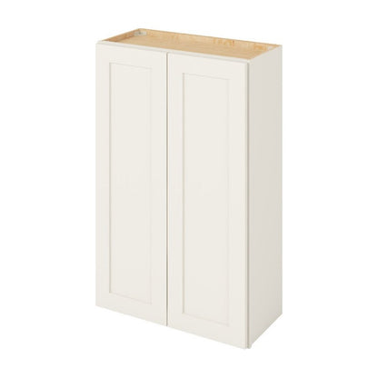27"W x 42"H Wall Cabinet with Double Doors and Three Shelves in Catalina Shell White