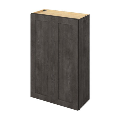 27"W x 42"H Wall Cabinet with Double Doors and Three Shelves in Catalina Slate