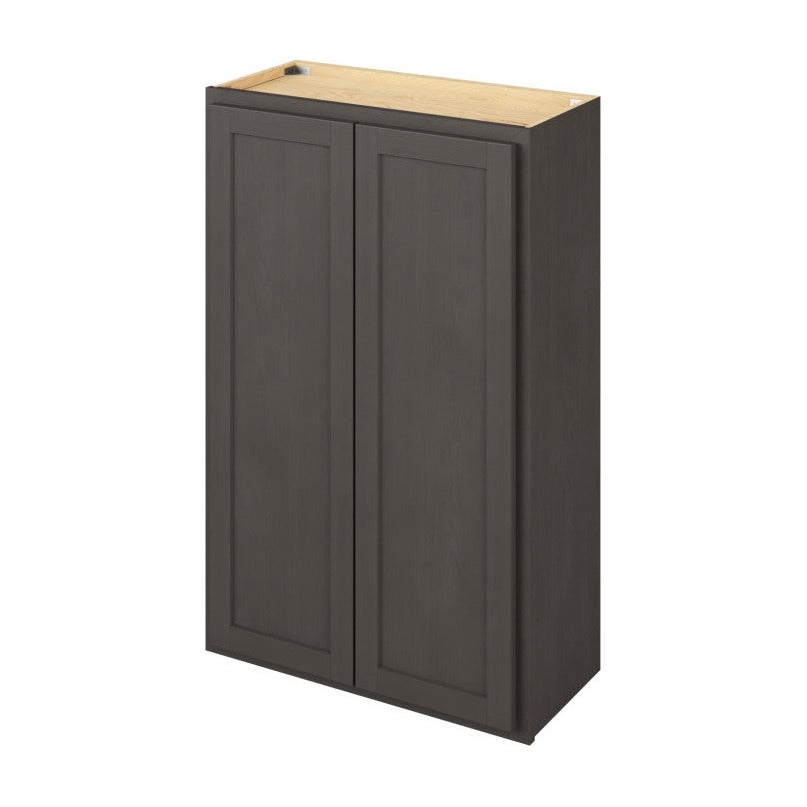 27"W x 42"H Wall Cabinet with Double Doors and Three Shelves in Hatteras Slate