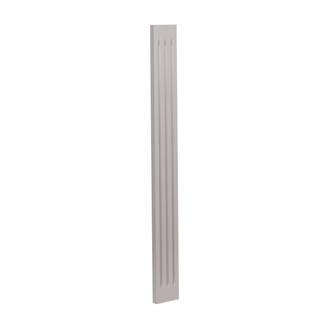 3"W x 30"H Fluted Filler in Pebble Grey