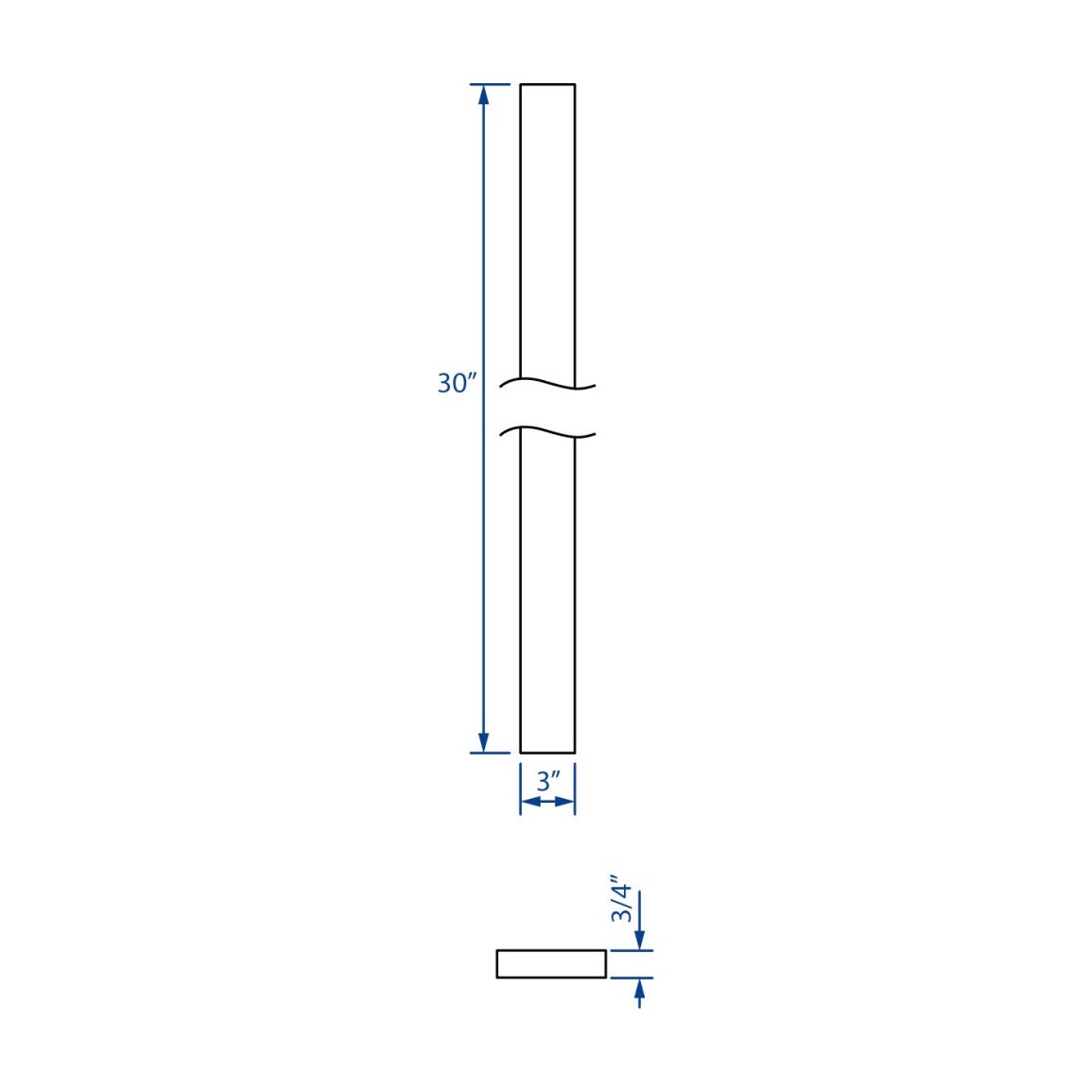 3"W x 30"H Wall Filler in Espresso, view 4