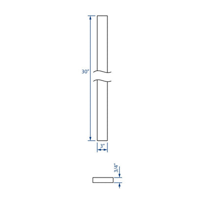 3"W x 30"H Wall Filler in Espresso, view 4