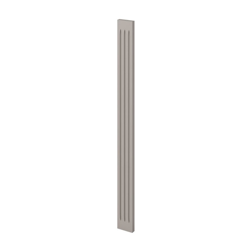 3"W x 36"H Fluted Filler in Pebble Grey