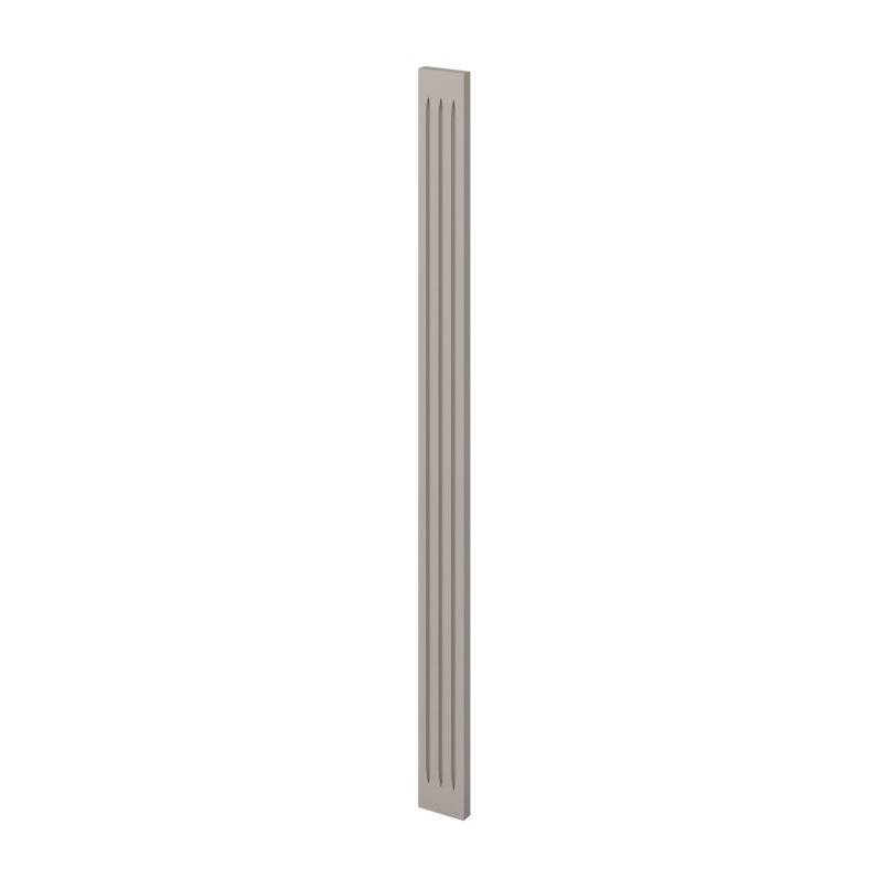 3"W x 42"H Fluted Filler in Pebble Grey