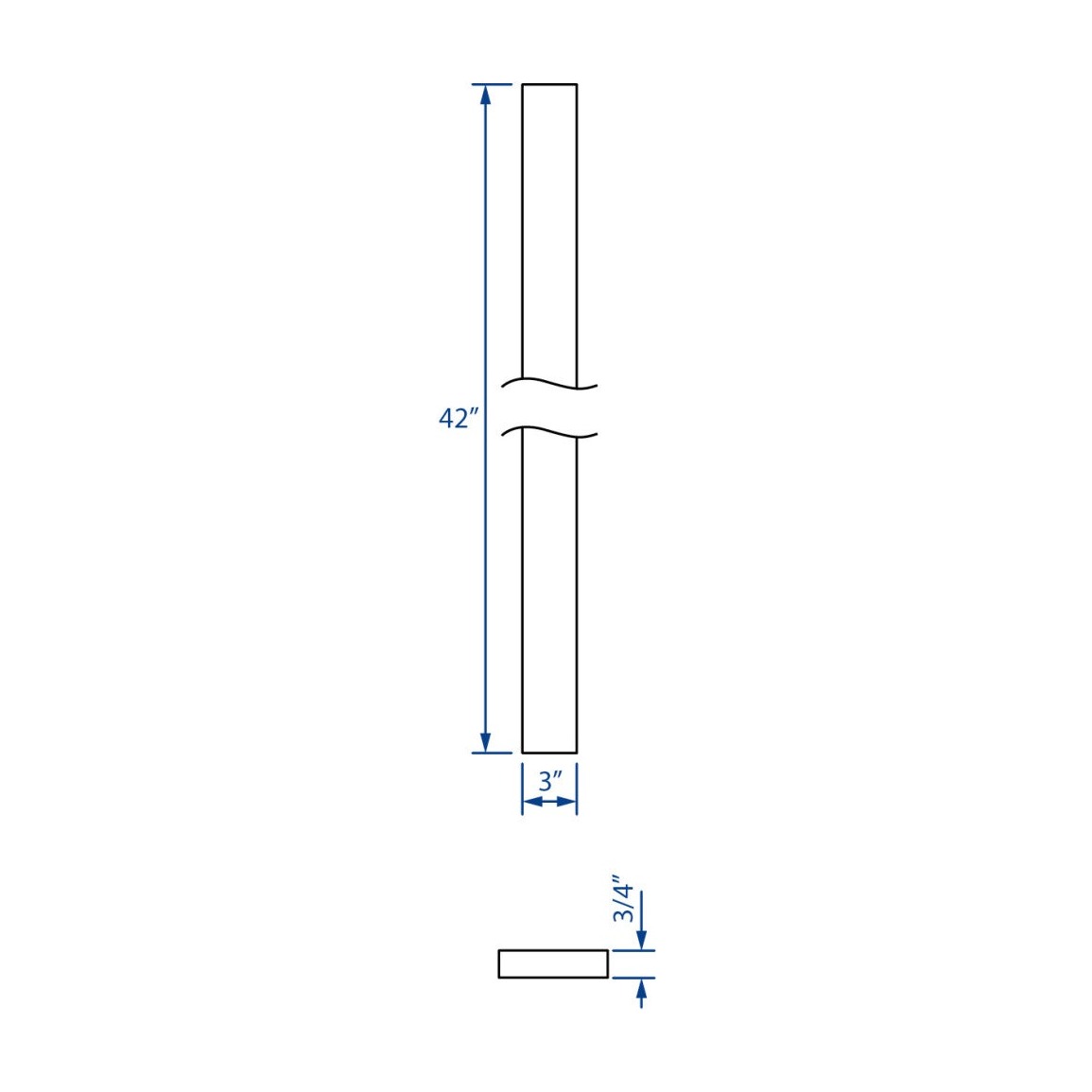 3"W x 42"H Wall Filler in Espresso, view 4