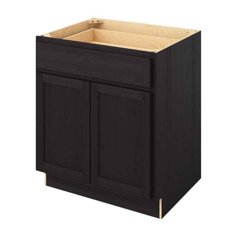 30"W Base Cabinet with Double Doors and One Drawer in Hatteras Espresso