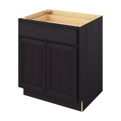 30"W Base Cabinet with Double Doors and One Drawer in Hatteras Espresso