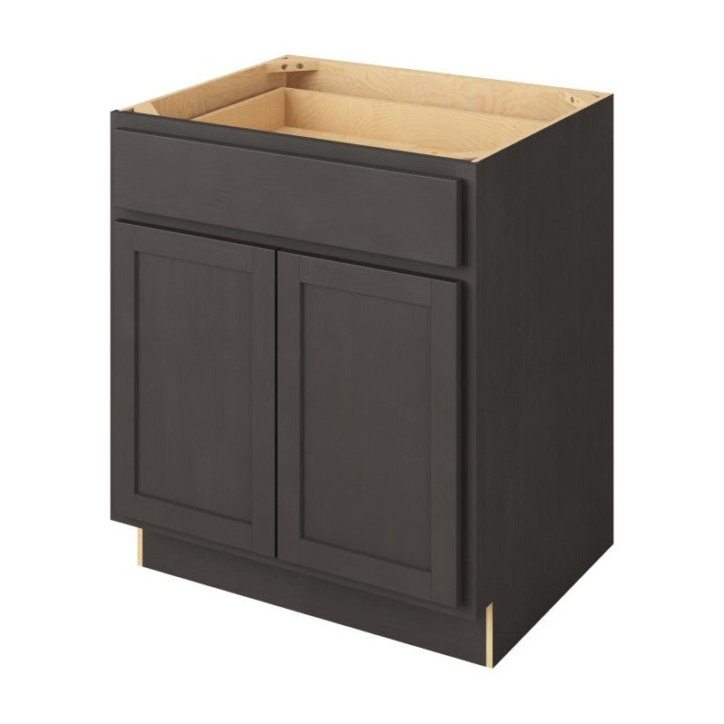 30"W Base Cabinet with Double Doors and One Drawer in Hatteras Slate