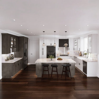 30"W Microwave Base Cabinet with One Drawer in Catalina Polar White, view 3