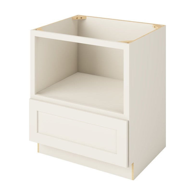 30"W Microwave Base Cabinet with One Drawer in Catalina Shell White