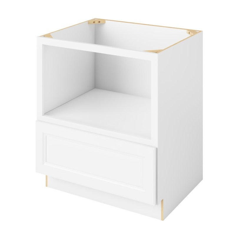 30"W Microwave Base Cabinet with One Drawer in Maui Polar White