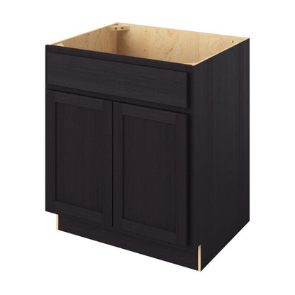 30"W Sink Base Cabinet with Double Doors in Hatteras Espresso