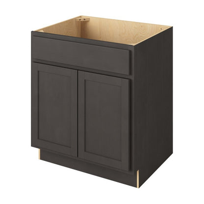 30"W Sink Base Cabinet with Double Doors in Hatteras Slate