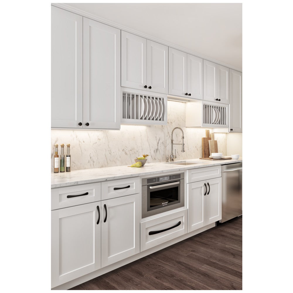 30"W Three Drawer Base Cabinet in Catalina Polar White, view 5