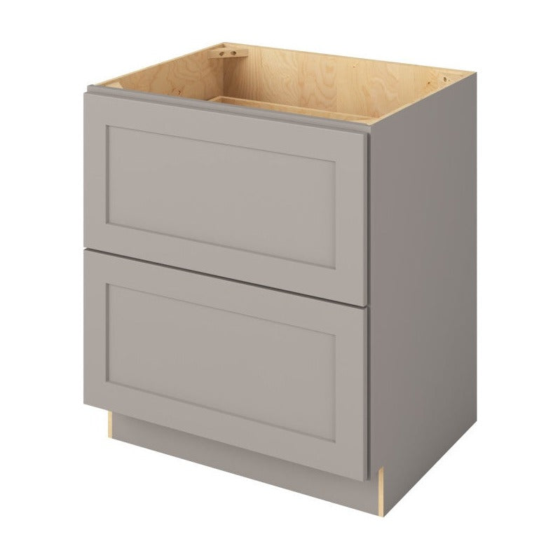 30"W Two Drawer Base Cabinet in Catalina Pebble Grey