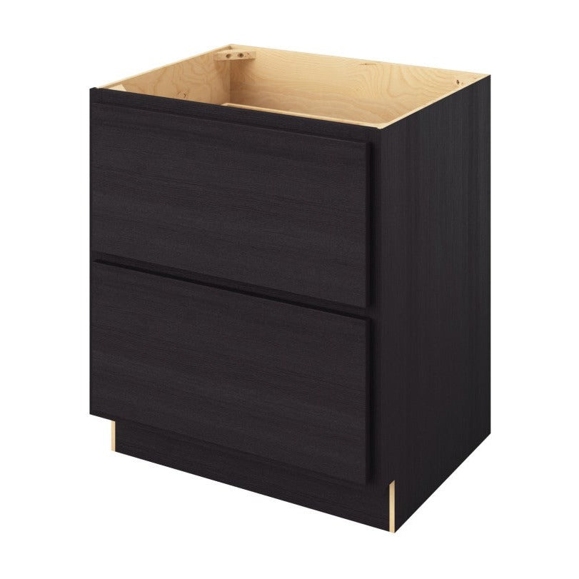 30"W Two Drawer Base Cabinet in Hatteras Espresso