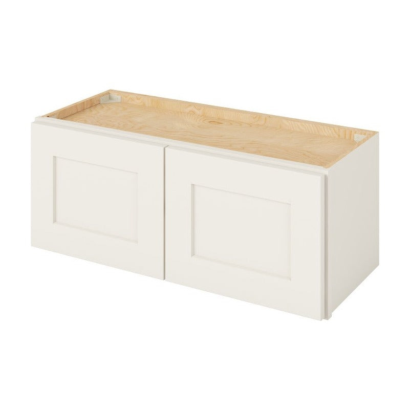 30"W x 12"H Wall Cabinet with Double Doors in Catalina Shell White
