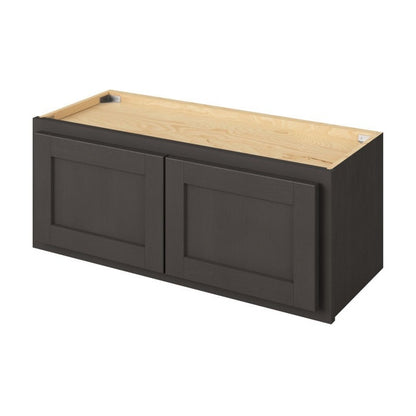30"W x 12"H Wall Cabinet with Double Doors in Hatteras Slate