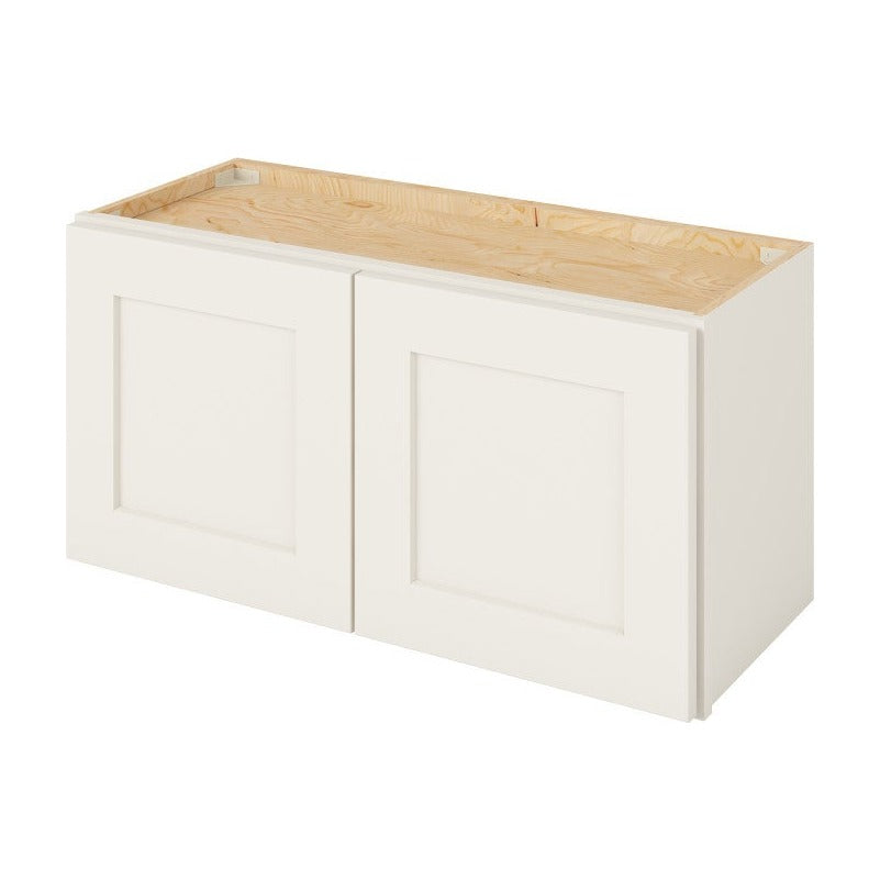 30"W x 15"H Wall Cabinet with Double Doors in Catalina Shell White