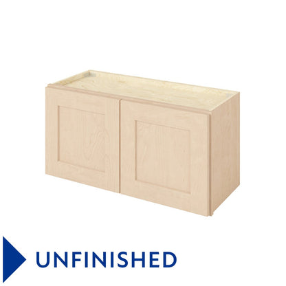 30"W x 15"H Wall Cabinet with Double Doors in Catalina Unfinished
