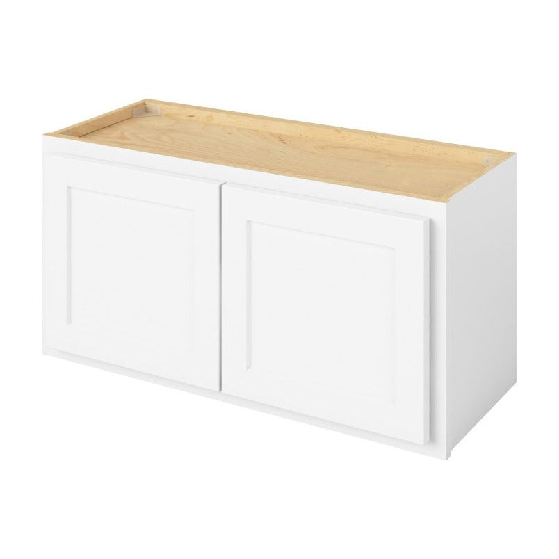 30"W x 15"H Wall Cabinet with Double Doors in Hatteras Polar White