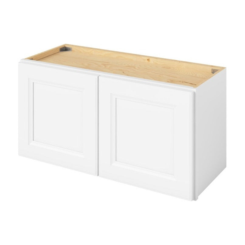 30"W x 15"H Wall Cabinet with Double Doors in Maui Polar White
