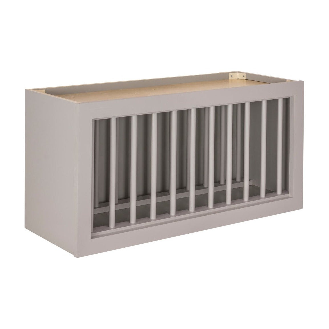 30"W x 15"H Wall Plate Rack in Pebble Grey