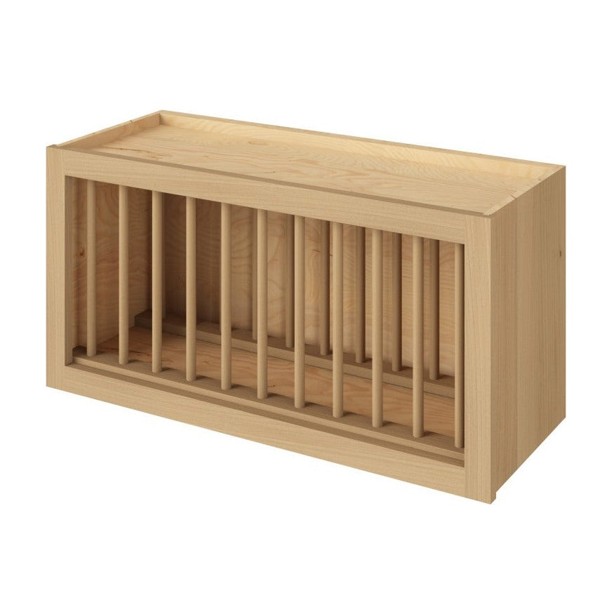 30"W x 15"H Wall Plate Rack in Sandstone