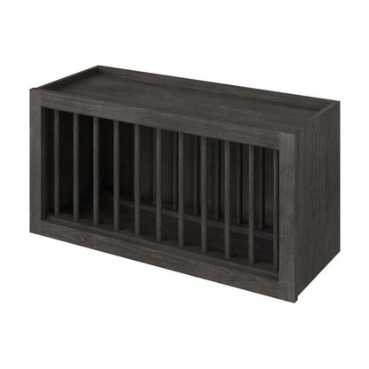 30"W x 15"H Wall Plate Rack in Slate