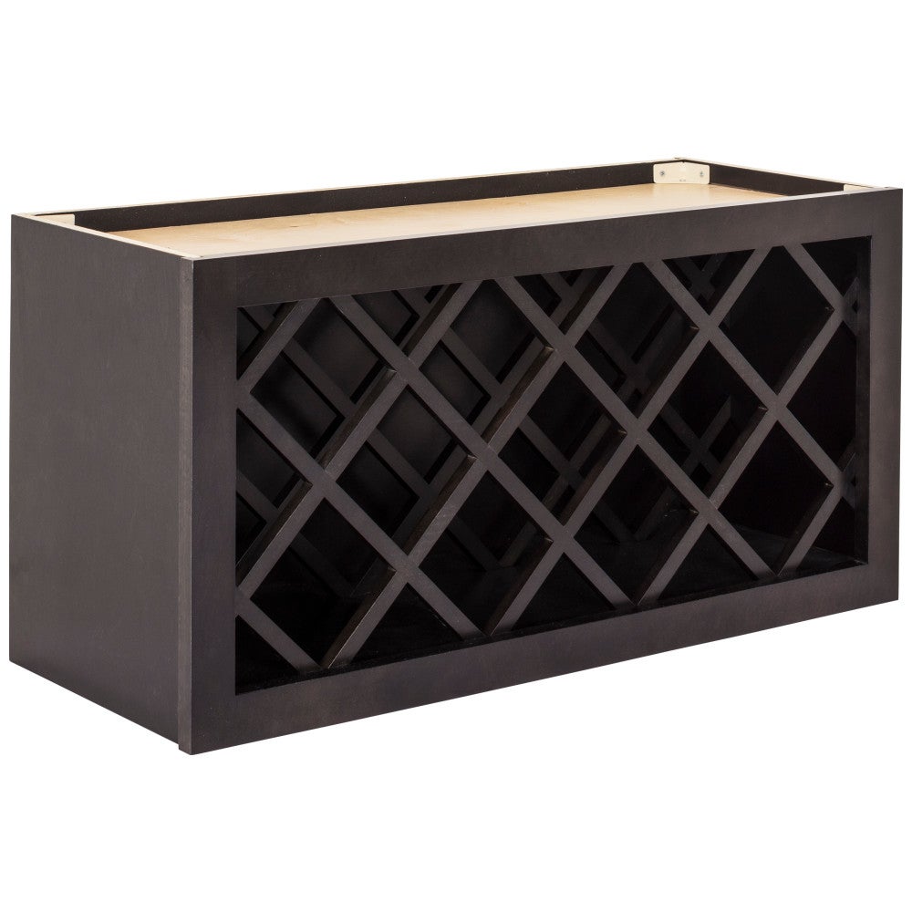 30"W x 15"H Wall Wine Rack in Espresso