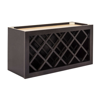 30"W x 15"H Wall Wine Rack in Espresso