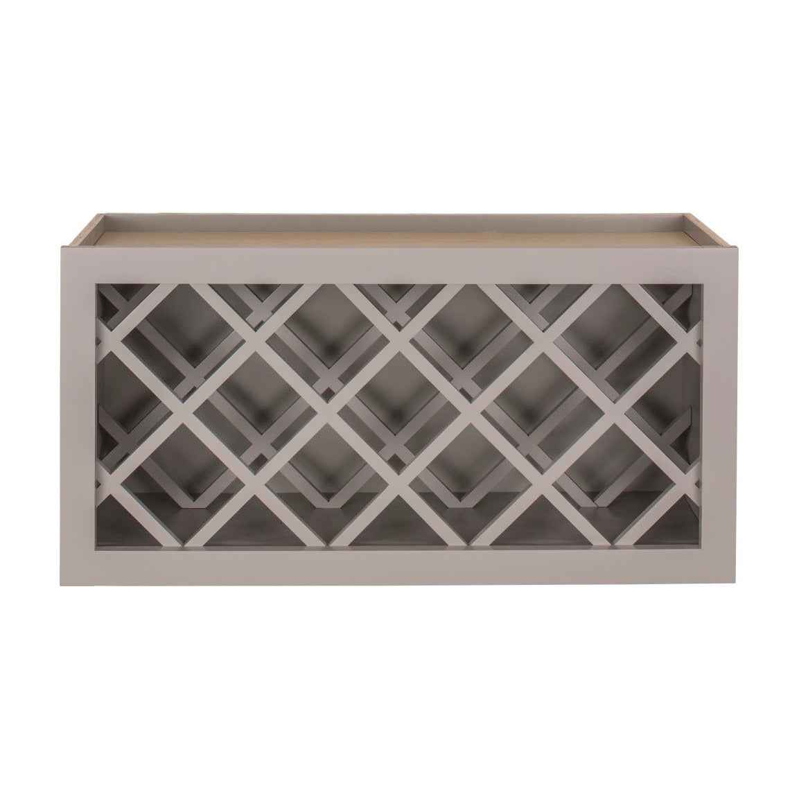 30"W x 15"H Wall Wine Rack in Pebble Grey, view 2