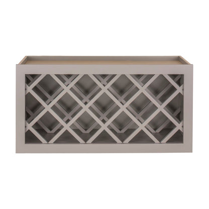 30"W x 15"H Wall Wine Rack in Pebble Grey, view 2