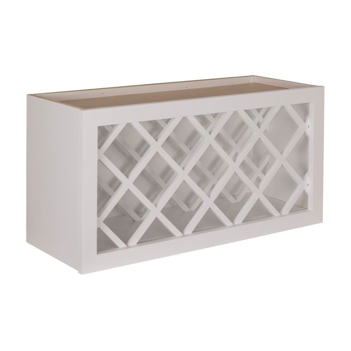30"W x 15"H Wall Wine Rack in Polar White
