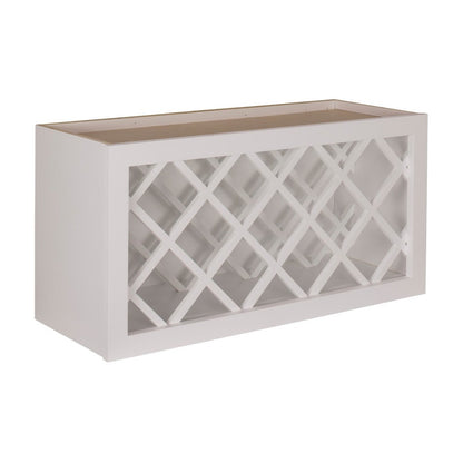 30"W x 15"H Wall Wine Rack in Polar White