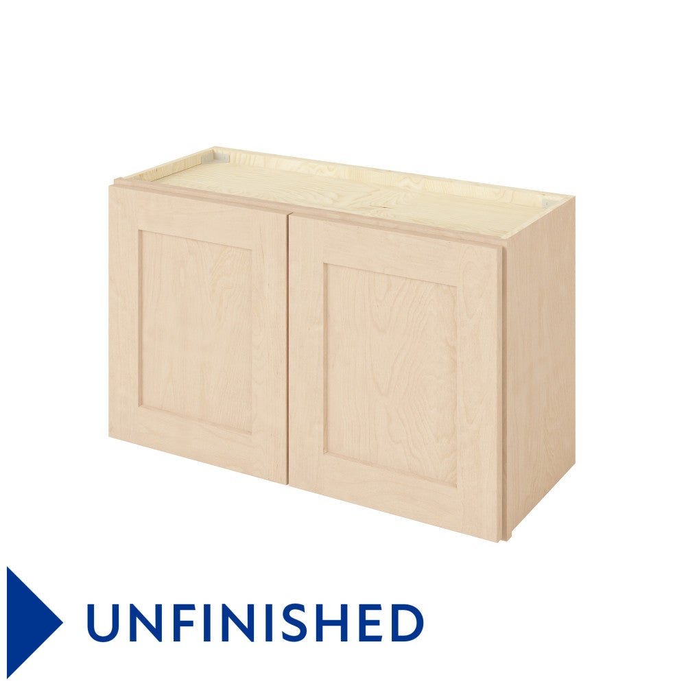 30"W x 18"H Wall Cabinet with Double Doors in Catalina Unfinished