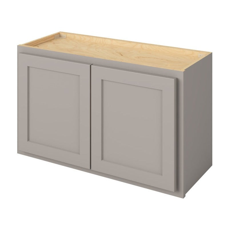 30"W x 18"H Wall Cabinet with Double Doors in Hatteras Pebble Grey