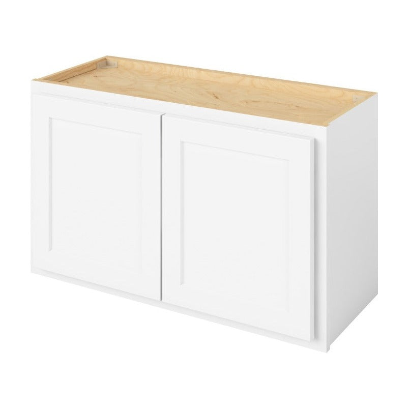 30"W x 18"H Wall Cabinet with Double Doors in Hatteras Polar White